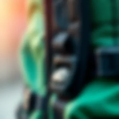 Backpack Material Quality Close-up of high-quality backpack materials