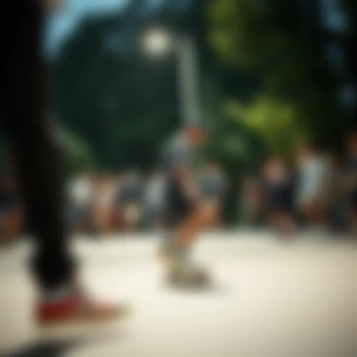 adidas Postmove in the Skateboarding Community Community gathering showcasing skateboarders wearing adidas Postmove