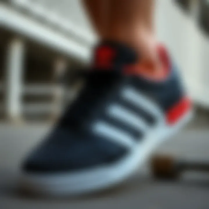 Distinctive Design of Adidas Skateboarding Footwear Adidas skateboarding shoes showcasing unique design elements