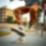 Adidas Tan Sweatpants in Action Adidas tan sweatpants in an urban skate park setting