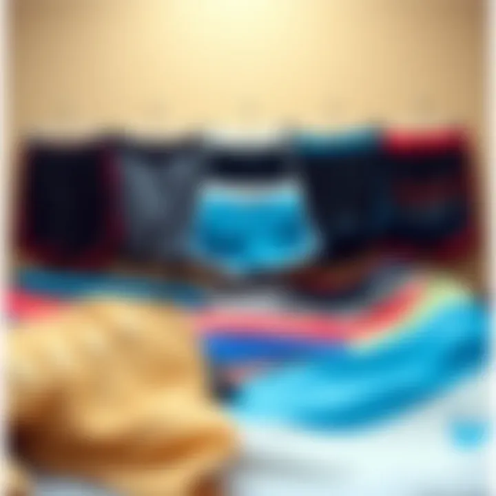 Diverse Athletic Shorts Collection Variety of athletic shorts on display