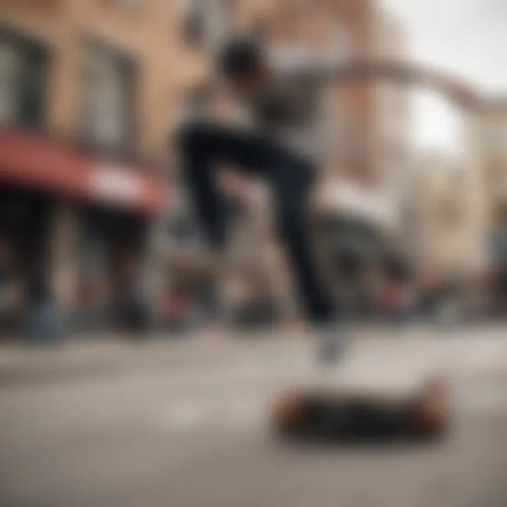 A skateboarder performing tricks wearing Vans shoes in an urban setting