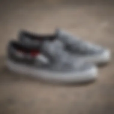 Close-up of Bandana Classic Slip-On Vans showcasing the intricate bandana print design