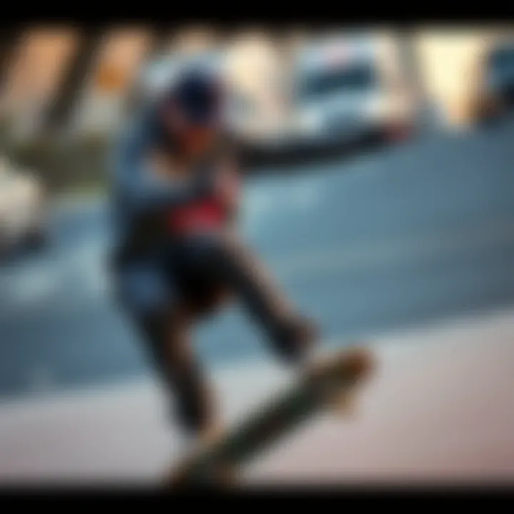 Versatile Tech Fleece in Action Skater performing tricks in versatile tech fleece outfit