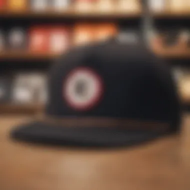 Showcasing the Brixton Trademark Supply Hat's Unique Design Stylish Brixton Trademark Supply Hat on display