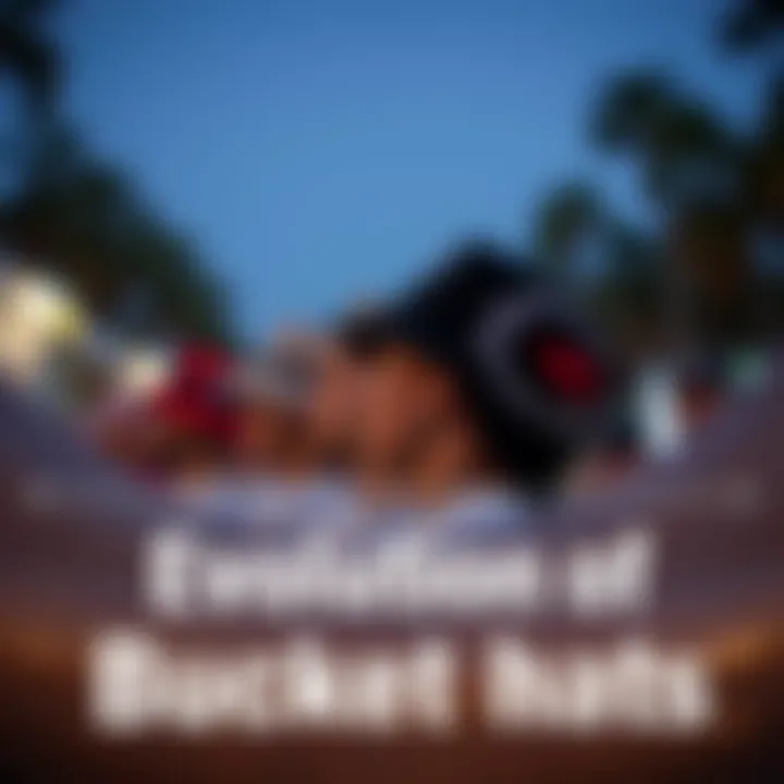 Evolution of Bucket Hats A timeline graphics illustrating the evolution of bucket hats in fashion history.