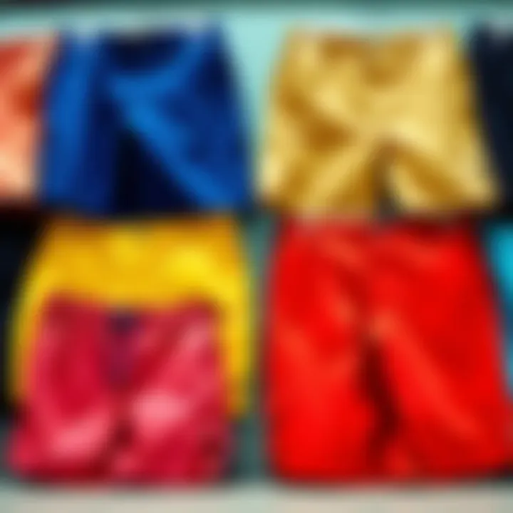 Diverse Options Reflecting Individuality A collection of different coloured shorts on display