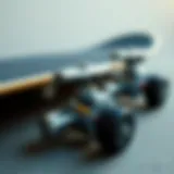 Components of Skateboarding Trucks Detailed view of skateboard truck components