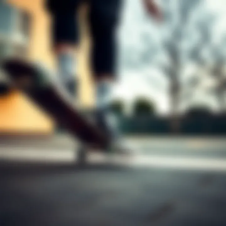 Dynamic Movement: Converse All Star All Black in Action Skateboarder wearing Converse All Star All Black in action