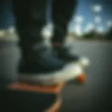 Converse All Star All Black: A Perfect Match with Skateboarding Converse All Star All Black sneakers on a skateboard