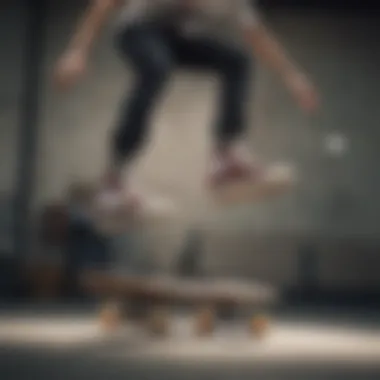 Skater performing a trick while wearing Converse Pro Skate shoes