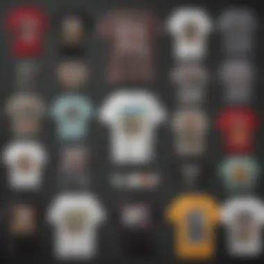T-Shirt Styles Inspired by Skateboarding Collage of various t-shirt styles influenced by skateboarding culture