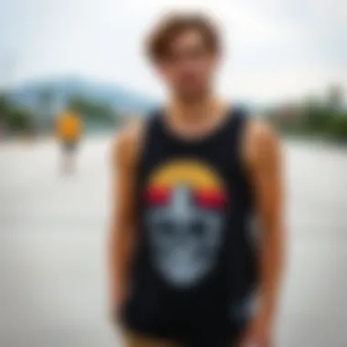 Trendy graphic tank top for a modern look