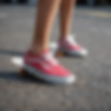 Vibrant Style: Polka Dot Vans and Skate Culture Vibrant polka dot Vans on a skateboard