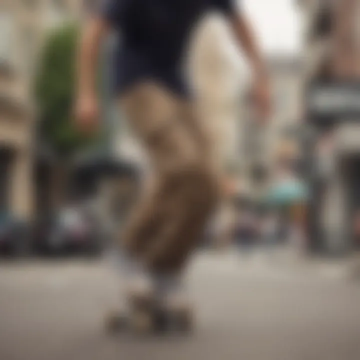 A skater demonstrating the versatility of Zumiez cargo pants in motion.