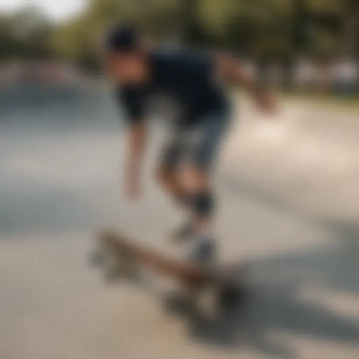 A vibrant skate park in St. Augustine showcasing skateboarders in action.