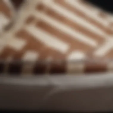 Close-up of the intricate checkered pattern on Vans footwear