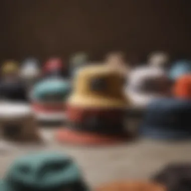 An online marketplace showcasing a variety of bucket hat styles.