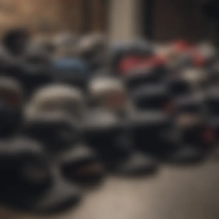 Group of skateboarders showcasing different black strap back hats