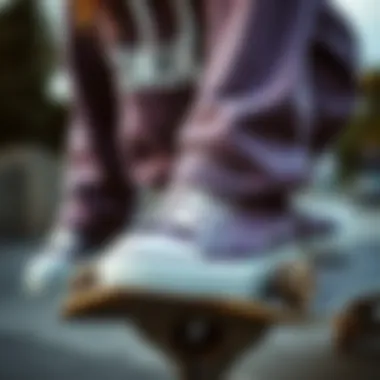 Detail of Converse Hoodie on Skateboard Close-up of a stylish Converse hoodie on a skateboard