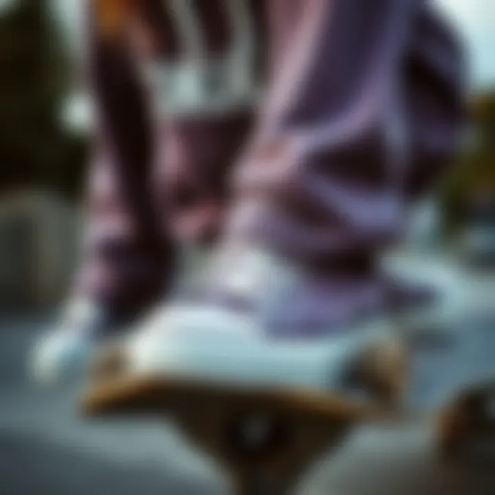 Detail of Converse Hoodie on Skateboard Close-up of a stylish Converse hoodie on a skateboard