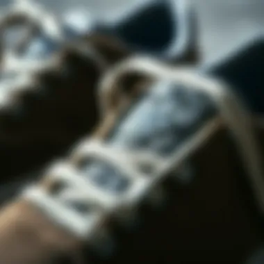 Materials of DVS Skate Shoes Close-up of DVS shoe materials