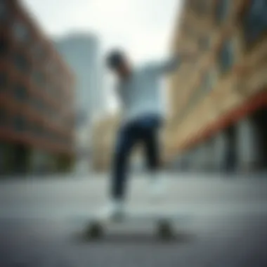 Off-White Vans in Skate Culture Skateboarder wearing Off-White Vans in an urban setting