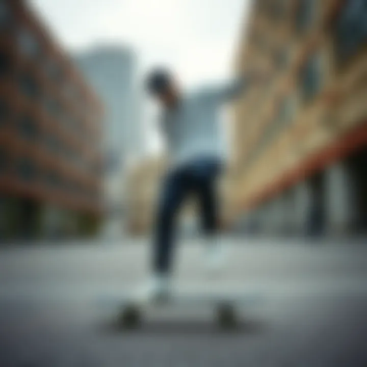 Off-White Vans in Skate Culture Skateboarder wearing Off-White Vans in an urban setting