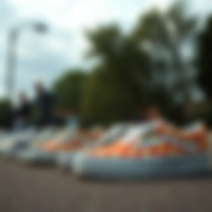 Evolution of Checkered Vans in Skate Culture Historical timeline graphic illustrating the evolution of multi-color checkered Vans in skate culture.