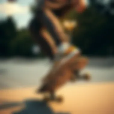 Performance and Style: Action Shots of New Balance Sneakers Skateboarder performing tricks while wearing New Balance sneakers