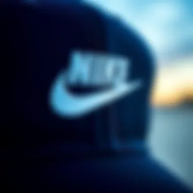 Close-Up of Nike Cap Design Close-up of a Nike cap showcasing its unique design and materials