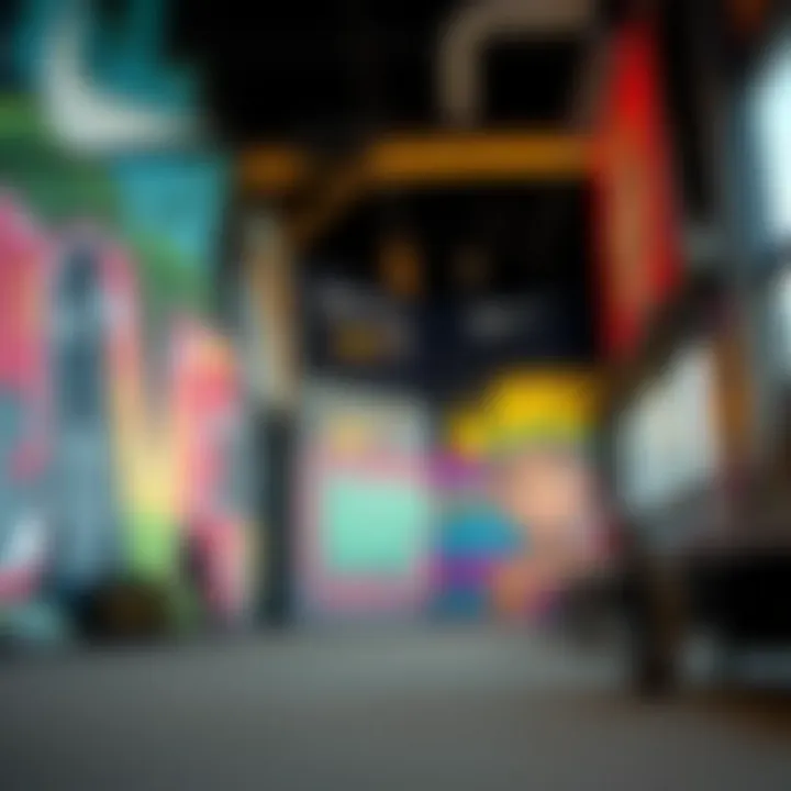 Street Culture Mural at Nike Kittery A vibrant mural reflecting street culture within Nike Kittery