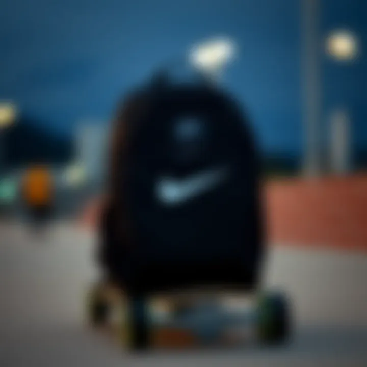 Stylish Nike Mini Backpack in Black showcasing its sleek design