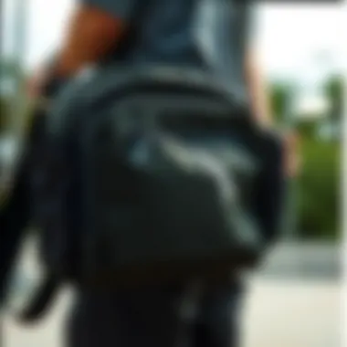 Functional Pockets of the Nike Bag Close-up of the bag's functional pockets