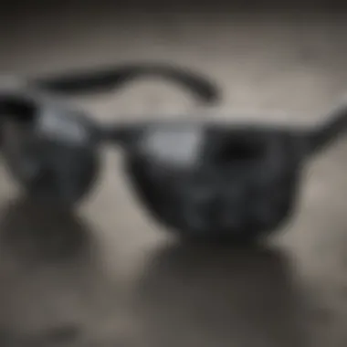 Close-up of Oakley Holbrook Black Camo sunglasses showcasing the intricate camo pattern