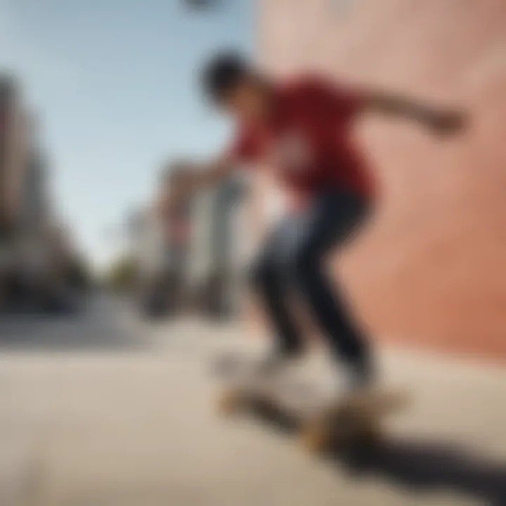 A skateboarder wearing Obey gear in an urban setting