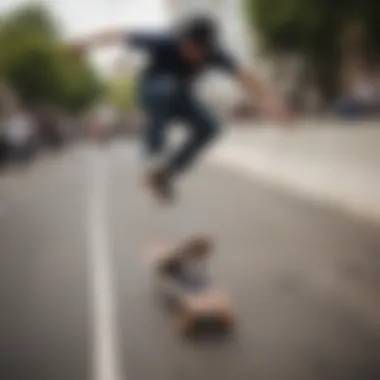 Skateboarding Performance Boosted by Optimal Footwear Skateboarder demonstrating the importance of good footwear