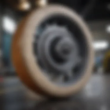 Close-up of the materials used in Spitfire Wheels emphasizing technological advancements