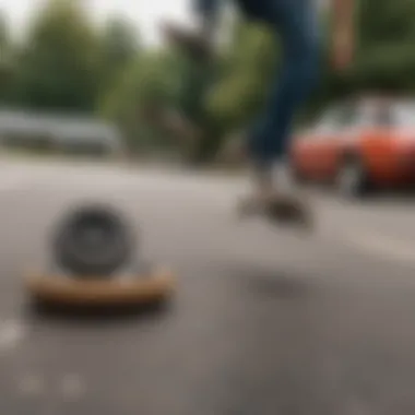 Skaters demonstrating various techniques utilizing Spitfire Wheels in different environments