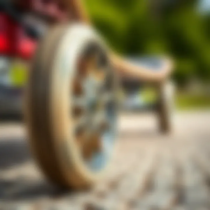 Innovative Wheel Design in Surf Skates Close-up of surf skate wheels