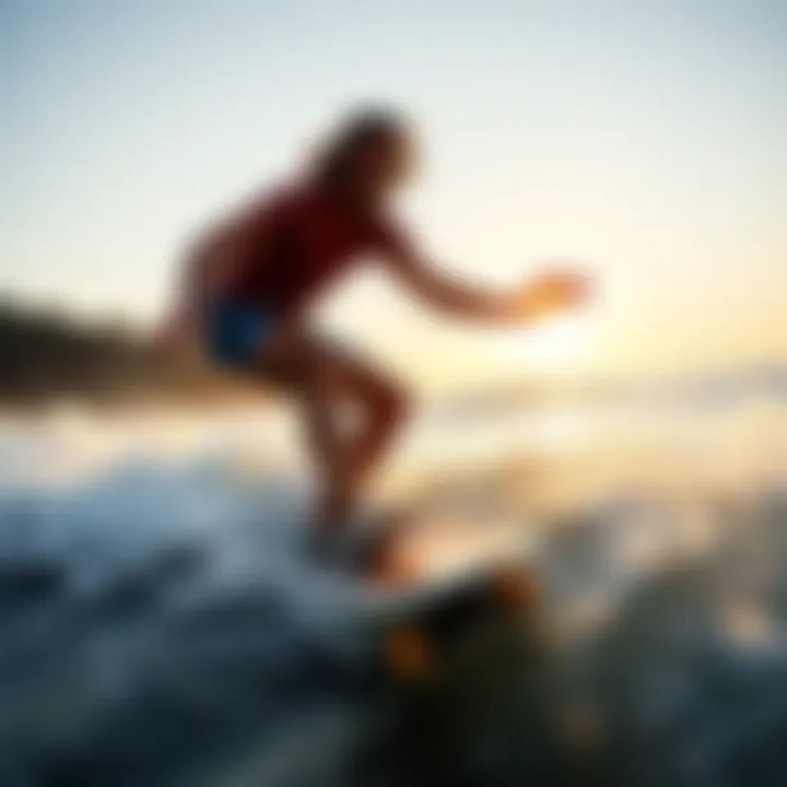 Experience the Thrill of Surf Skating Surfer enjoying a ride on a surf skate