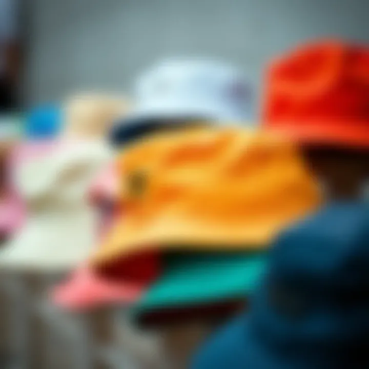Diverse Color Palette of the Colorwash Bucket Hat Different color variations of the Colorwash Bucket Hat