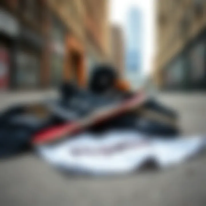 Urban Aesthetic of Too Sweet Clothing A collection of too sweet clothing items laid out in an urban setting