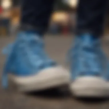 Diverse Options for Custom Blue Converse Variety of blue Converse options displayed
