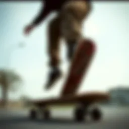 Dynamic skateboard maneuver on a loaded board