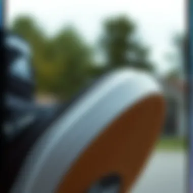 Toe Box Design for Enhanced Fit Close-up of skate shoe toe box for wide fit