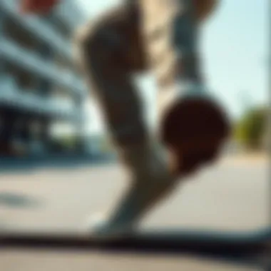 Skater Showcasing Tricks in Chuck All Star High Top Skater showcasing tricks while wearing Chuck All Star High Top