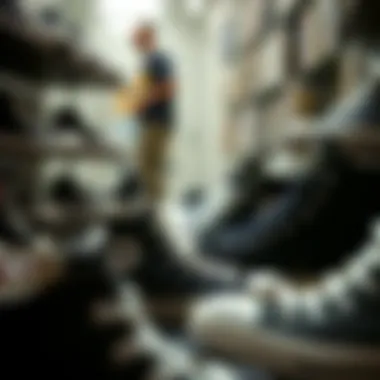 Stylish Display of Chuck All Star High Top Stylish display of Chuck All Star High Top shoes