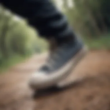 Close-up of Converse All Terrain sole emphasizing grip and performance