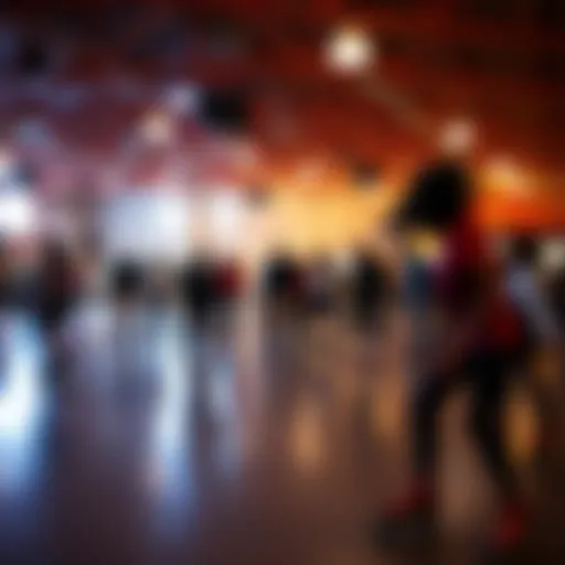 Celebration of Style at the Rink A vibrant roller skating rink filled with Black skaters showcasing their unique styles